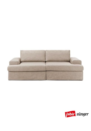 Mode Siesta Pro Kuş Tüyü Kanepe 2 Modül 11 Kahverengi Keten Kumaş