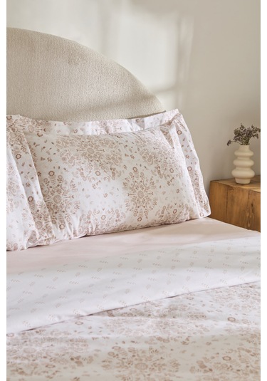 Kaşmir Home Grasy %100 Pamuk Çift Kişilik Nevresim Takımı Somon Somon