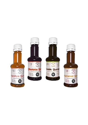 Oze Mini Şurup Seti Karamel + Çikolata + Vanilya + Fındık 4 x 50 ML