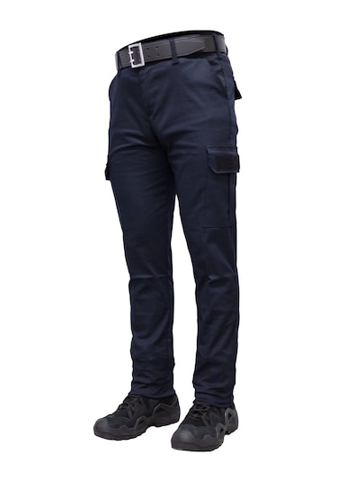 Lacivert Likralı Outdoor Gabardin Kargo Pantolon