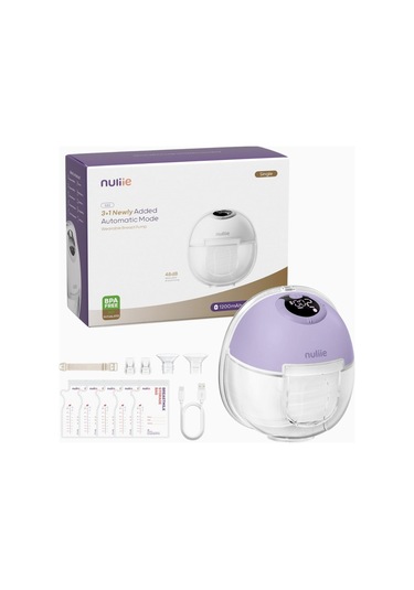 Nuliie S32 Elektrikli Taşınabilir Göğüs Pompası Mor