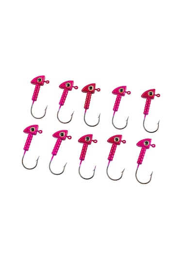 Jighead - Zoka - Kurşunlu Olta İğnesi - Xh-a 06 - Pembe - 7 Gr - 10 Adet