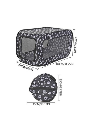 Pet Çadır Pet Çit Katlanabilir Kedi Köpek Seyahat Kafesi Dikdörtgen Ayak İzleri 87 Cm Pet Çadır Pet Çit Katlama Kedi Kafesleri Ve Köpek Kafesleri Evler, Kennels & Amp Kalemler