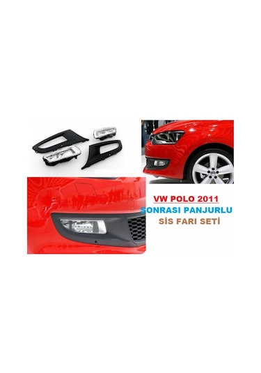 Volkswagen Polo Sis Farı Seti Çerçeveli Oem Tip 2009-2015 Çiftduy