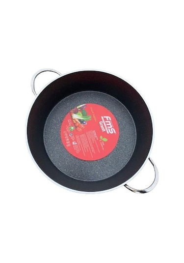 Fms Basık 26 Cm Granit Tencere Gri Gri