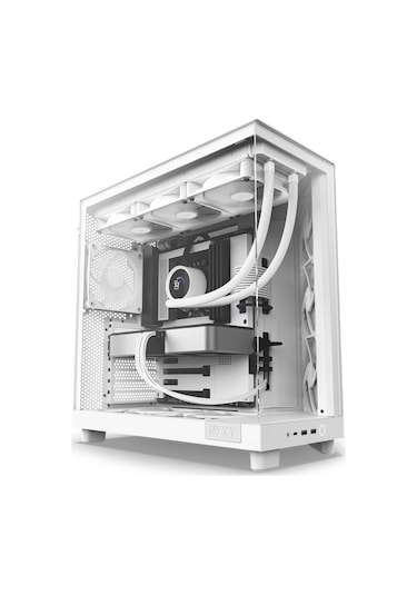 Nzxt H6 Flow CC-H61FW-01 3 x 120 MM Atx Oyuncu Kasası Beyaz