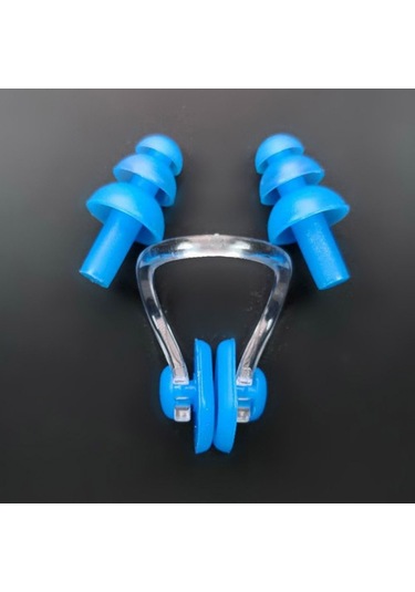 4 Set Burun Klipsi Kulak Tıkacı Beyaz Beyaz