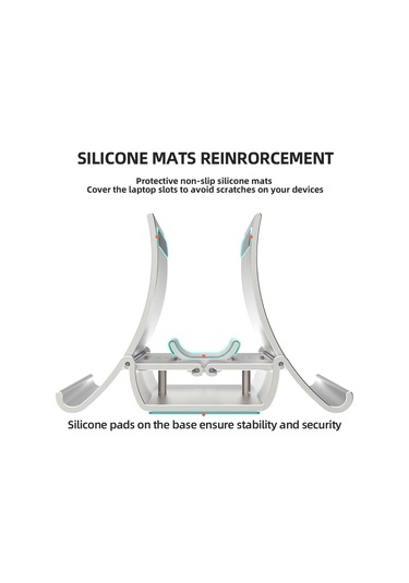 Dikey Dizüstü Bilgisayar Standı Tutacağı Masa Kaymaz Beyaz Diğer