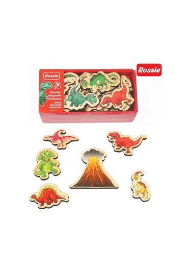 Rossie Mıknatıslı Ahşap Dinozorlar