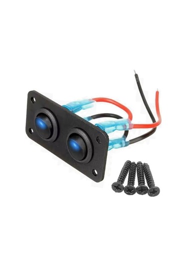 Shuıvan On-off Anahtarlı Switch Panel 2'li Mavi Işık-1037