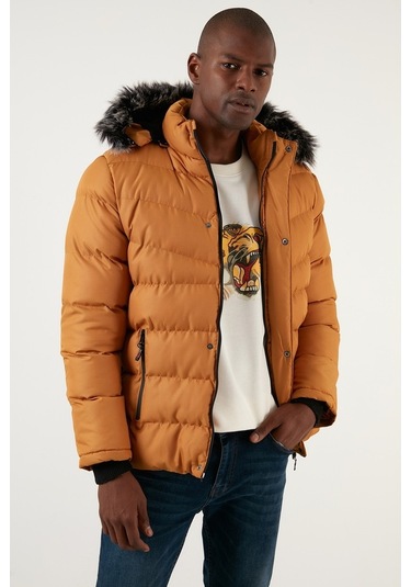 Buratti Slim Fit Suni Kürklü Peluş Astarlı Çıkarılabilir Kapüşonlu Şişme Erkek Mont 5761080 B Hardal Buratti Slim Fit Suni Kürklü Peluş Astarlı Çıkarılabilir Kapüşonlu Şişme Erkek Mont 5761080 B Hardal