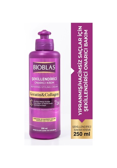 Bioblas 7 24 Şekillendirici Saç Bakım Kremi Belirgin Bukleler Dalgalı Ve Kıvırcık Saçlar 250ml
