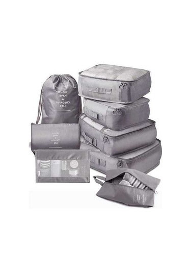 Dancemonkey Venta 8 Parça Valiz Düzenleyici Seti Seyahat Saklama Çantası03 Altın - Pratik Tasarım Altın