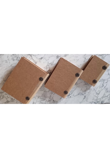 Hobi Adn Kitap Kutu 3'lü Set Ahşap Mdf Ham Ankara Siteler Ürünü El Yapım