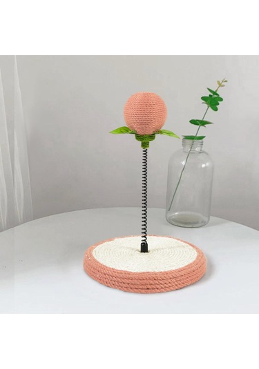 Suntek Kedi Tırmalama Pedi Kitty Tahtası Oyuncak Sisal Topu Pembe