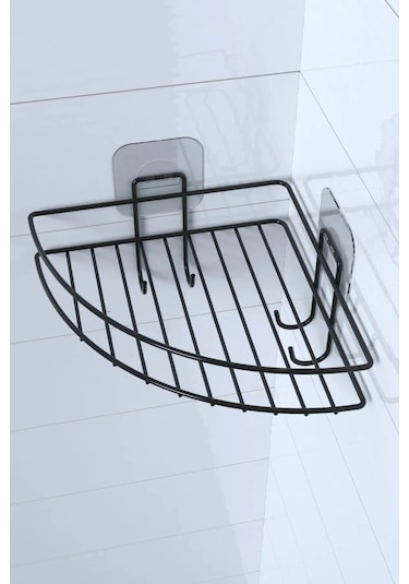Zmc Bilişim Yapışkanlı Banyo Köşeliği Kancalı Köşe Rafı Duş Şampuanlık Duvar Düzenleyici Organizer Raf Çok Renkli