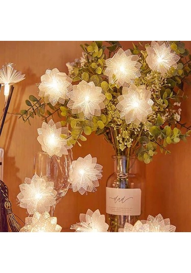 Led Fiber Optik Peri Masalı Işığı, Düğün Ve Tatil Dekoratif Işık Zinciri, 3m Su Geçirmez 20 Led Boncuklu Peri Masalı Işığı, Pille Çalışır Beyaz