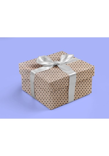 Siyah Puantiyeli Kraft Ambalaj Kağıdı Seti, 10 Rulo Kağıt 70x100c