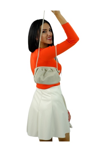 Sentt Deri Salaş Mini El Çantası Gri - Gri