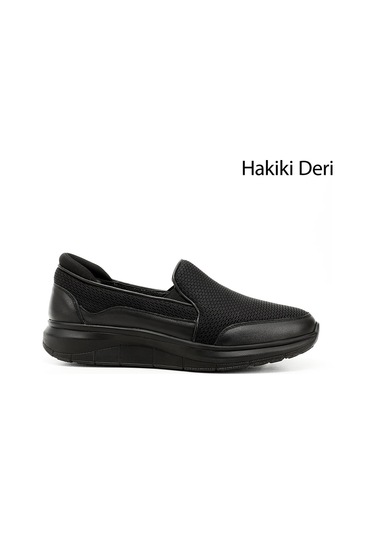 Gönderi(R) Erkek Siyah Hakiki Deri Comfort Ayakkabı Dyma73542623 Siyah