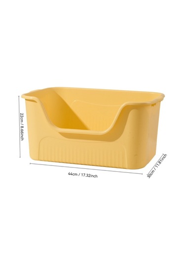 Mufunye Yüksek Kenarlı Açık Tasarım Maine Coon Ragdoll Kediler İçin Ekstra Büyük Kedi Tuvaleti Jumbo Kedi Kum Kabı