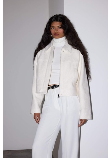 Defacto Regular Fit Polo Yaka Kaşe Mont E8630ax25auer128 Ekru