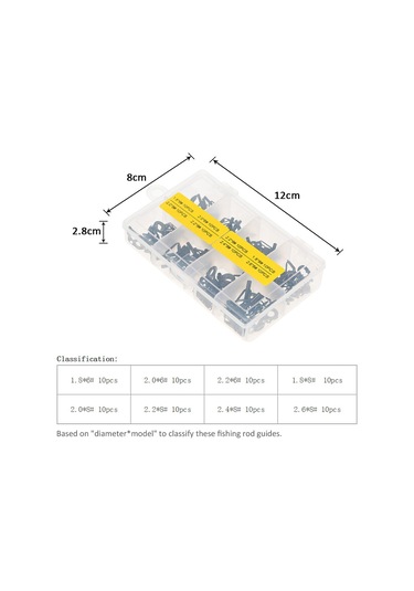 Shineyee 80 Adet Çeşitli Boyutlu Çelik Ve Seramik Olta Kamışı Rehber Seti - Olta Yapımı Aksesuarı