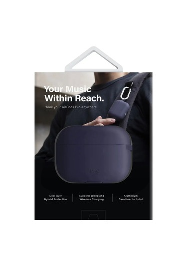 Unıq Airpods Uyumlu Pro 2 İçin Nexo Kılıfı, Kulaklık Tutuculu 147855448 Violet