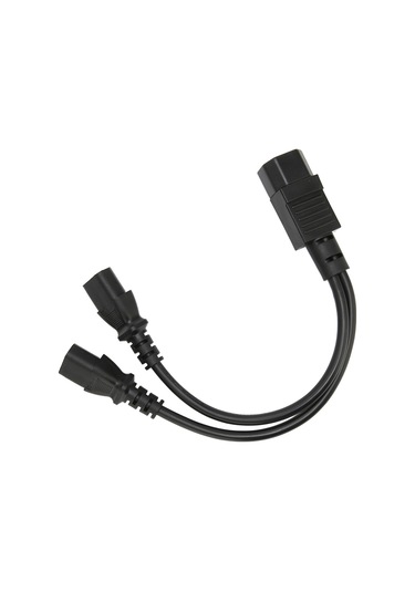 Iec320 C14 İla 2 X C13 Dişi Y Şeklinde Güç Kablosu 1 Giriş 2 Çıkış 2500w 10a 250v Lcd Monitörler İçin Uzatma Kablosu