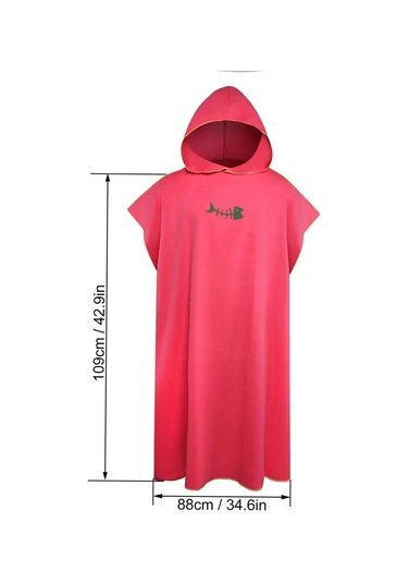 Vkemall Siyah Mikrofiber Surf Değişim Poncho: Hızlı Kuruyan, Su Absorbanı, Şapkalı, Sahil Ve Yüzme Kullanıma Uygun Banyo Mandalı