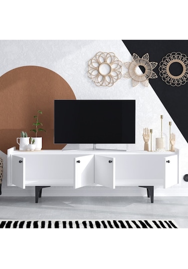 Decormet Atlas Tv Sehpası Dec0043 Beyaz Diğer