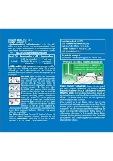 Raid Elekro Likit Cihaz Ve 1 Yedek, 45 Gece (Sivrisineklere Karşı)
