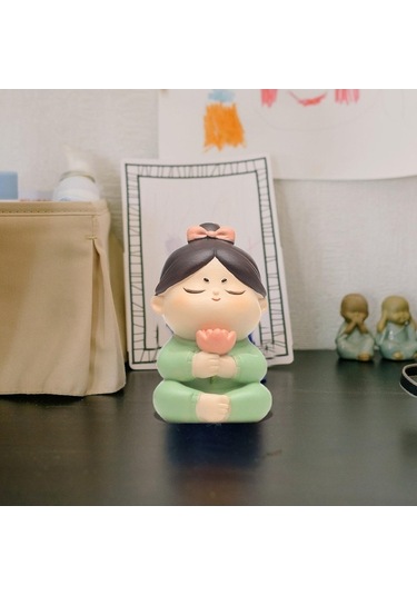 Opulentliving Suntek Reçine Kız Heykeli, Ev Dekorasyonu, Küçük, Ofis Ve Araba İçin Küçük