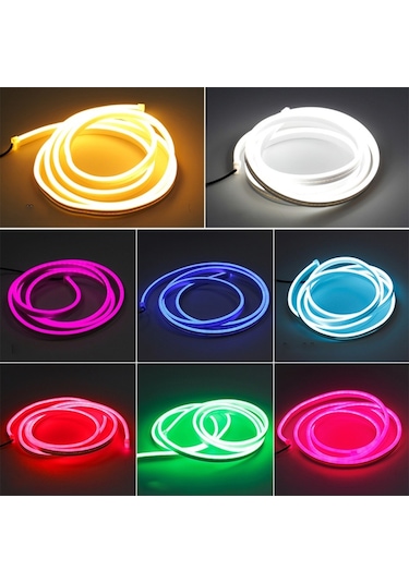 1.5m Araba Kaputu Pvc Silikon Su Geçirmez Drl Işık Şeridi Süper Parlak Esnek Dekoratif Işık - Mavi