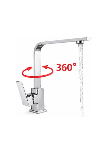 Nuss Kare Kuğu Eviye Bataryası-krom-n-9803 Krom