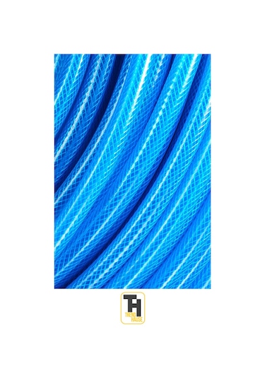 1'lik Örgülü Bahçe Hortumu Çatlamaz, Kırılmaz, Esnek 25 Metre Mavi