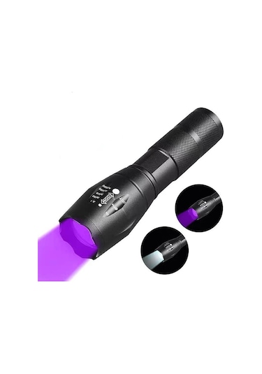 Valkyrie Çift Fonksiyonlu Ultraviyole Mor Işık Ve Xml-t6 El Feneri Dual Mode 2000 Lümens Siyah