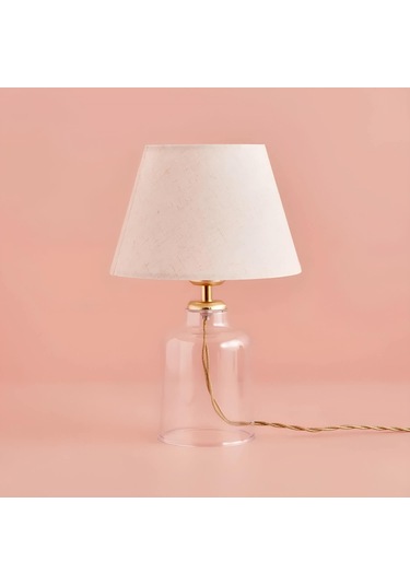 Homing Noi Şeffaf Kristal Abajur Ayd-3429 Keten