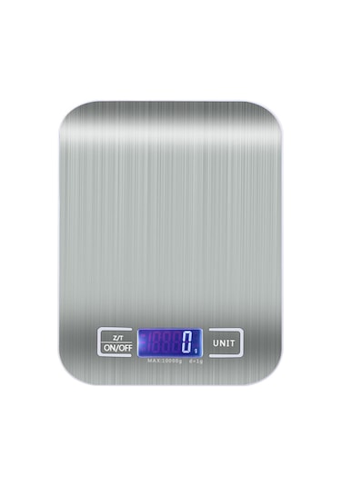 Kosona Stokele Olmayan Beyaz Paslanmaz Çelik Mutfak Dijital Terazi, 10kg/1g Hassasiyet, 5 Ağırlık Birimi, Tare Fonksiyonu, Lcd Ekran Nbw-2012 Diğer