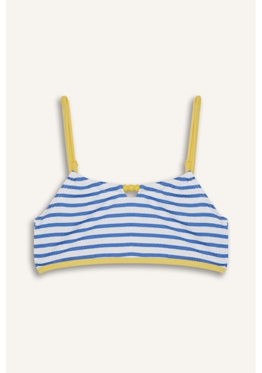 Defacto Kız Çocuk Çizgili Bikini Takımı E5131a825hsbe194 Mavi