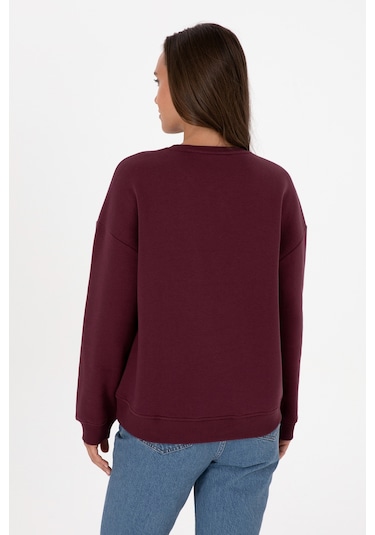 U.s. Polo Assn. Kadın Plum Sweatshirt 50313586-vr177 New Plum
