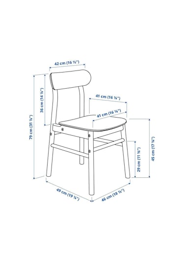 Rönnınge Ahşap Sandalye, Huş Naturel Renk 1 Adet