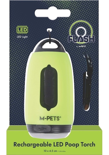 M-pets Flash Led Dışkı Poşeti Kutusu Green