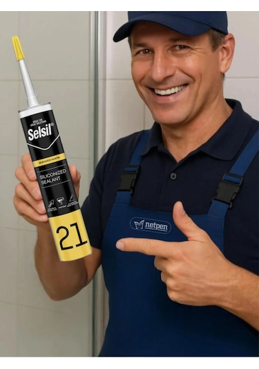 Selsil Silikonize Mastik 500 Gr Gri 25 Adet , Plastik Tabanca Gri