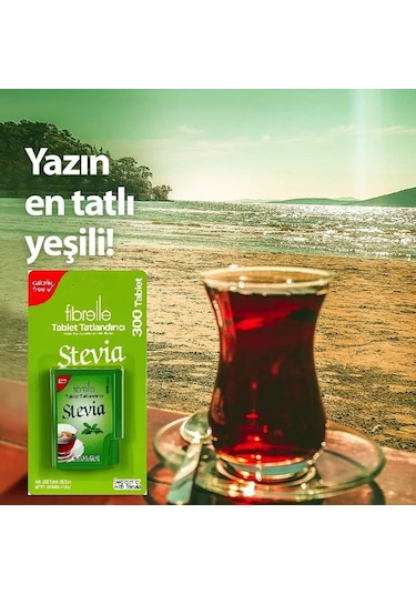 Fibrelle Stevialı Tablet Tatlandırıcı 300'lük Kutu 3 Adet