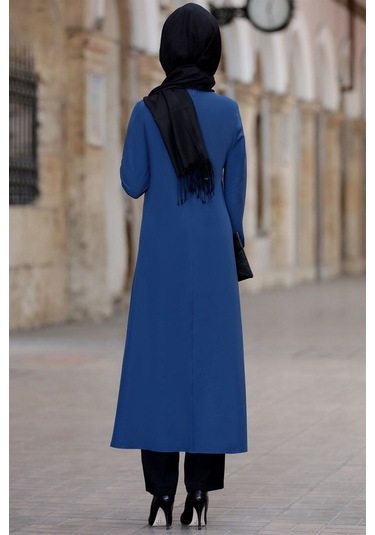 Rümeysa Tesettür Takım İndigo İndigo