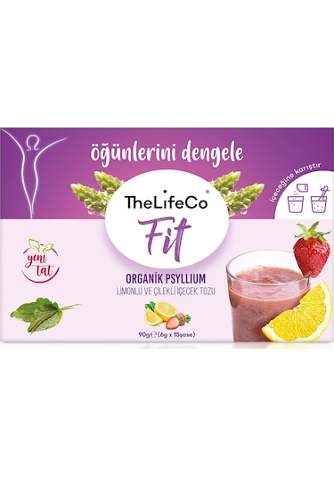 The LifeCo Organik Karnıyarık Otu Limonlu ve Çilekli İçecek Tozu 15'li