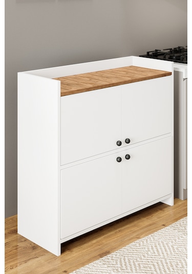 Ae-3060 Forum Beyaz/çam 4 Kapaklı, 4 Raflı, Ayakkabılık, Çok Amaç Beyaz - Atlantikçam