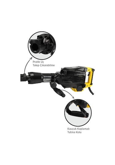 RTRMAX RTM2760 Elektropnömatik Sds Hex Kırıcı 1700 W 60 Jul