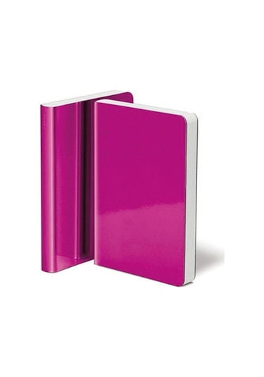 Nuuna Gri Noktalı A6 Defter Shiny Starlet Pink 54860 Gri
